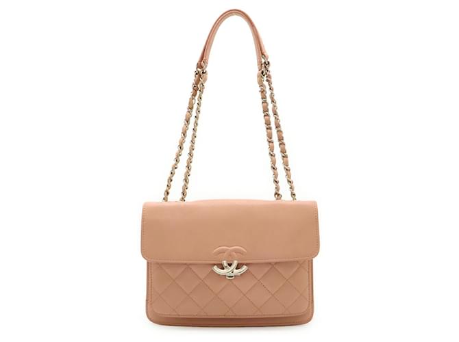 Borsa a tracolla Chanel Half Coco Mark Double Chain Rosa - vista 2