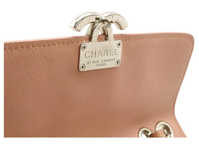 Borsa a tracolla Chanel Half Coco Mark Double Chain Rosa - vista 7