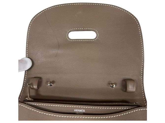 Hermès Borsa a tracolla Hermes Mini Convoyeur Beige - vista 10
