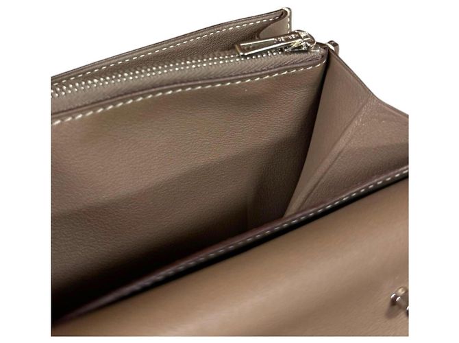 Hermès Borsa a tracolla Hermes Mini Convoyeur Beige - vista 11
