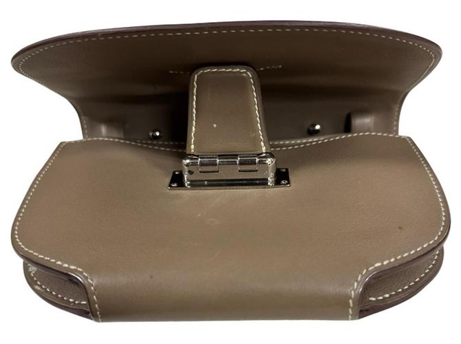 Hermès Borsa a tracolla Hermes Mini Convoyeur Beige - vista 12