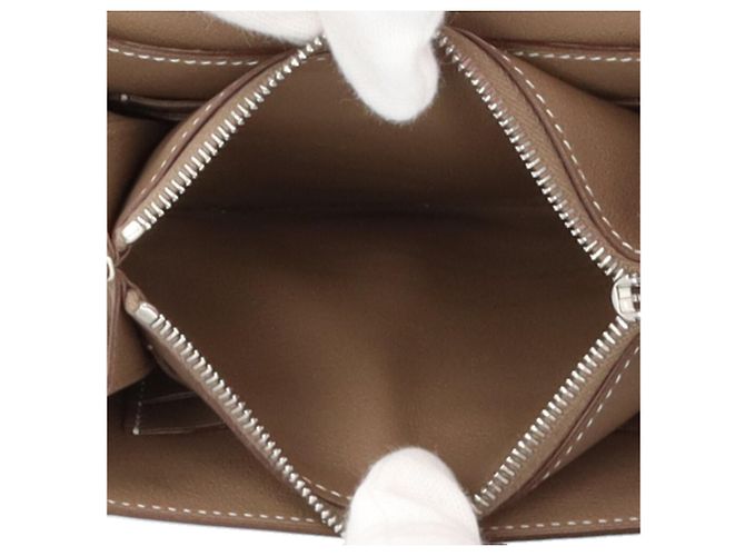 Hermès Borsa a tracolla Hermes Mini Convoyeur Beige - vista 9