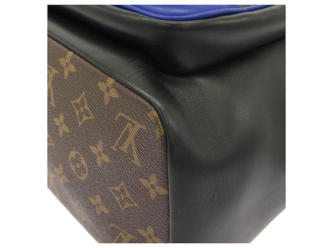 Louis Vuitton Monogram Macassar Dean Rucksack Braun Blau - Ansicht 3