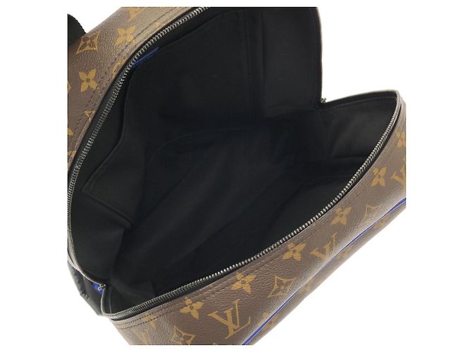 Louis Vuitton Monogram Macassar Dean Rucksack Braun Blau - Ansicht 5