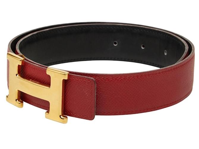 Hermès Hermes Constance H-belt mit reversiblem Design Schwarz Rot - Ansicht 2