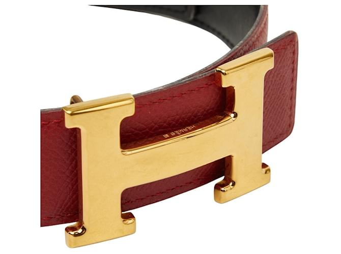 Hermès Hermes Constance H-belt mit reversiblem Design Schwarz Rot - Ansicht 4