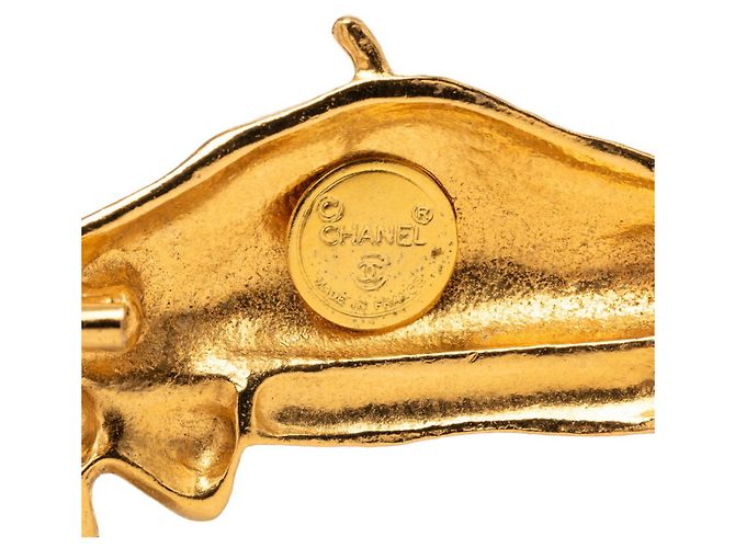 Spilla Basco con Motivo Nastro Chanel D'oro - vista 3