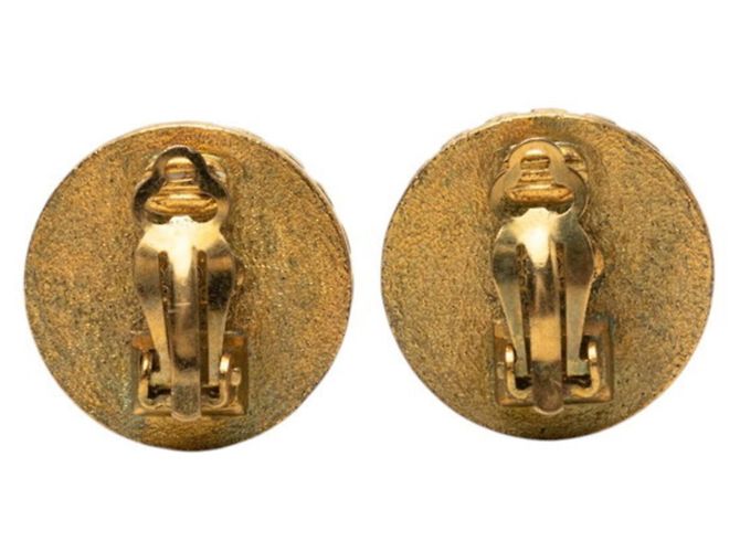Boucles d'oreilles Chanel Vintage Gold Clip Doré - vue 2
