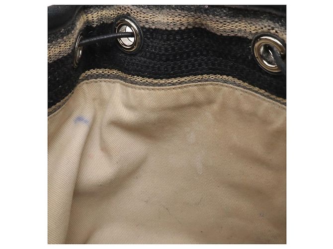 Borsa a Spalla Chanel Deauville Border Multicolore Blu navy - vista 9