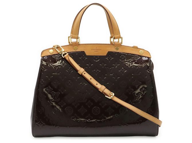 Borsa Louis Vuitton Monogram Vernis GM Bordò - vista 2