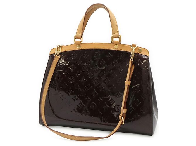 Borsa Louis Vuitton Monogram Vernis GM Bordò - vista 3