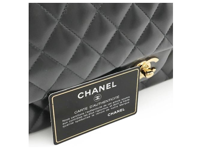 Borsa a tracolla Chanel Matelassé 25 Coco Mark Double Chain Nero - vista 10