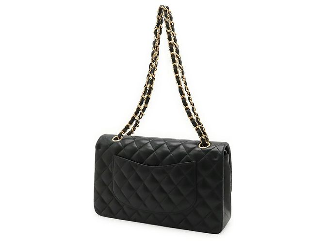 Borsa a tracolla Chanel Matelassé 25 Coco Mark Double Chain Nero - vista 3