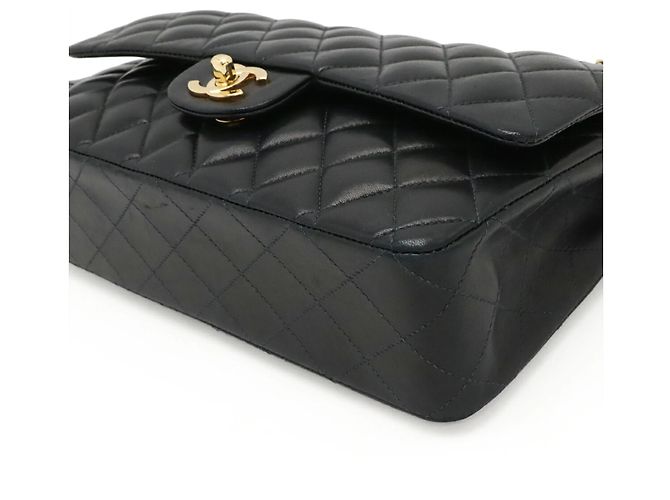 Borsa a tracolla Chanel Matelassé 25 Coco Mark Double Chain Nero - vista 4