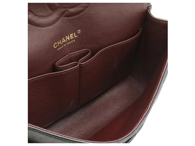 Borsa a tracolla Chanel Matelassé 25 Coco Mark Double Chain Nero - vista 7