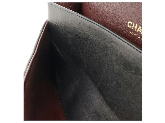 Borsa a tracolla Chanel Matelassé 25 Coco Mark Double Chain Nero - vista 8