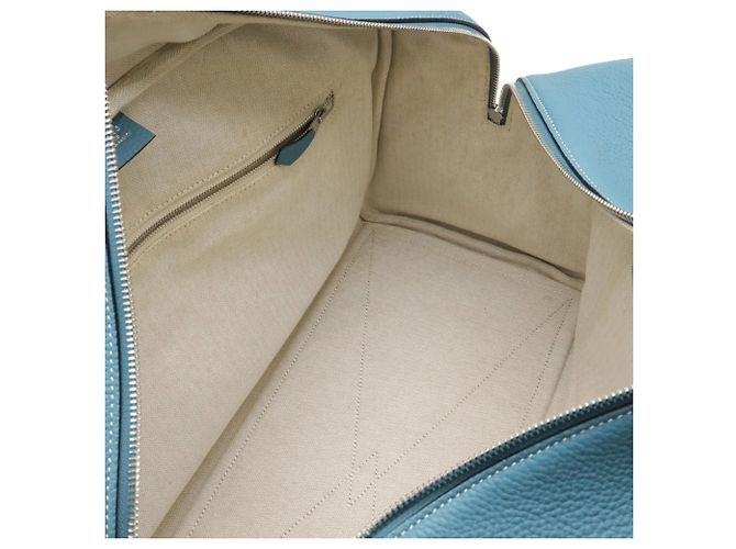 Hermès Hermes Victoria 43 Boston Bag Blau Beige - Ansicht 7