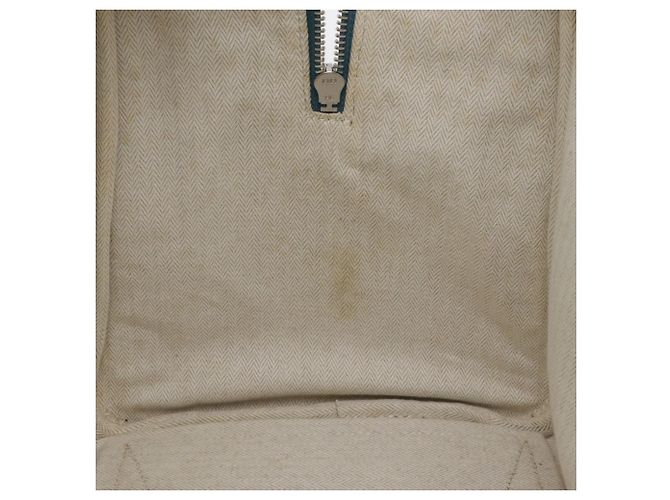 Hermès Hermes Victoria 43 Boston Bag Blau Beige - Ansicht 9