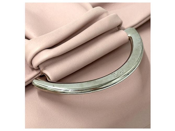 Borsa a tracolla in pelle rosa Christian Dior - vista 8