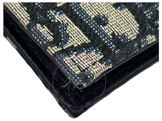 Tarjetero Christian Dior Beige Azul marino - vista 10