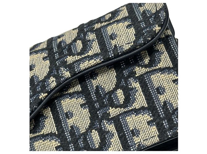 Tarjetero Christian Dior Beige Azul marino - vista 11