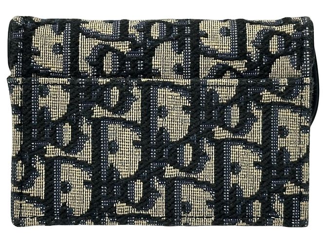Tarjetero Christian Dior Beige Azul marino - vista 2