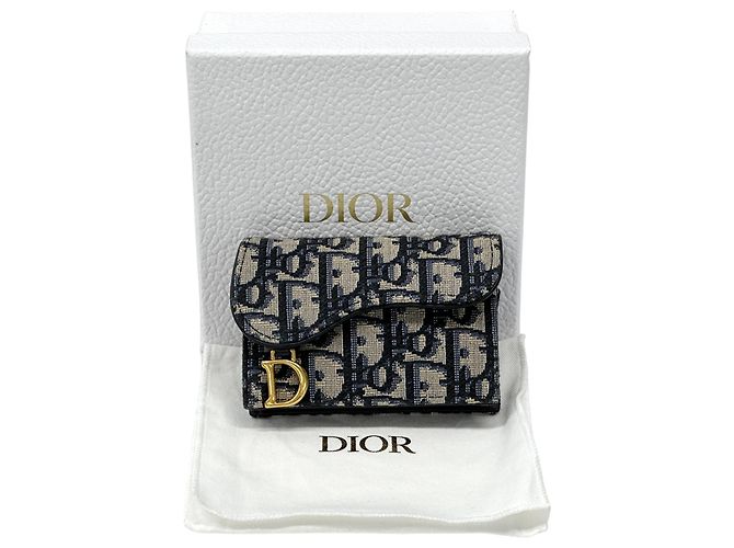 Tarjetero Christian Dior Beige Azul marino - vista 6