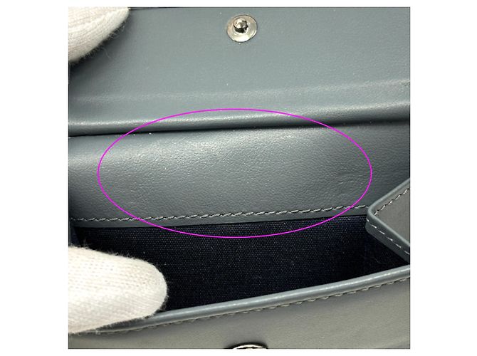 Cartera de piel gris de Christian Dior Castaño - vista 11