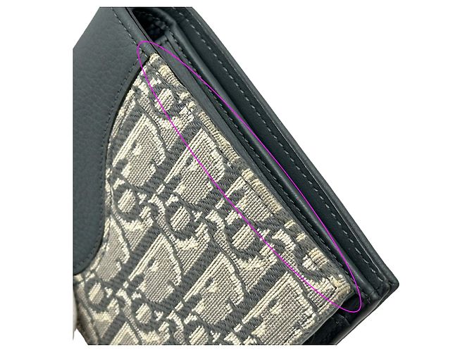 Cartera de piel gris de Christian Dior Castaño - vista 14