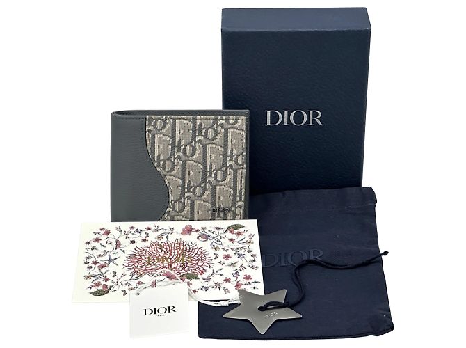 Cartera de piel gris de Christian Dior Castaño - vista 6