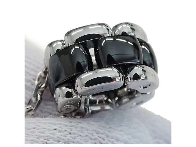 Collana Chanel in oro bianco 18K e ceramica nera Nero Argento - vista 11