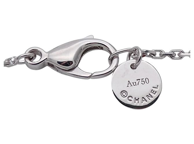 Collana Chanel in oro bianco 18K e ceramica nera Nero Argento - vista 6