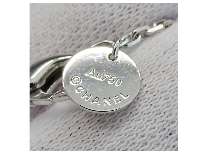 Collana Chanel in oro bianco 18K e ceramica nera Nero Argento - vista 9