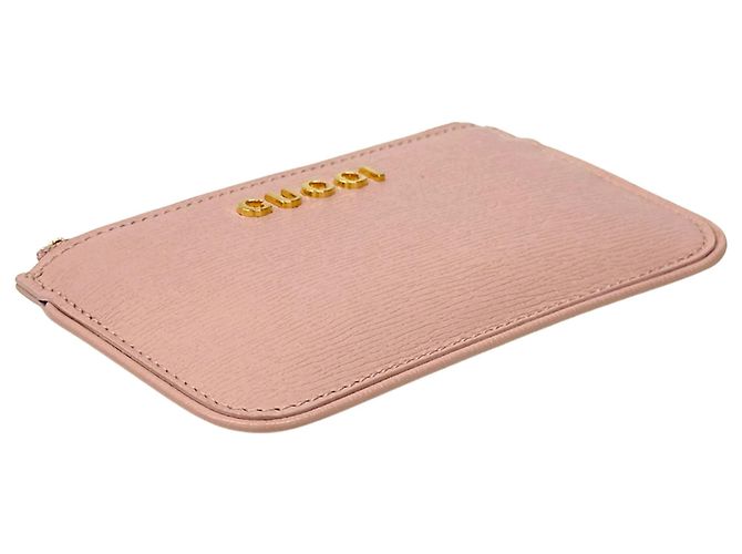 Monedero de cuero rosa Gucci - vista 3