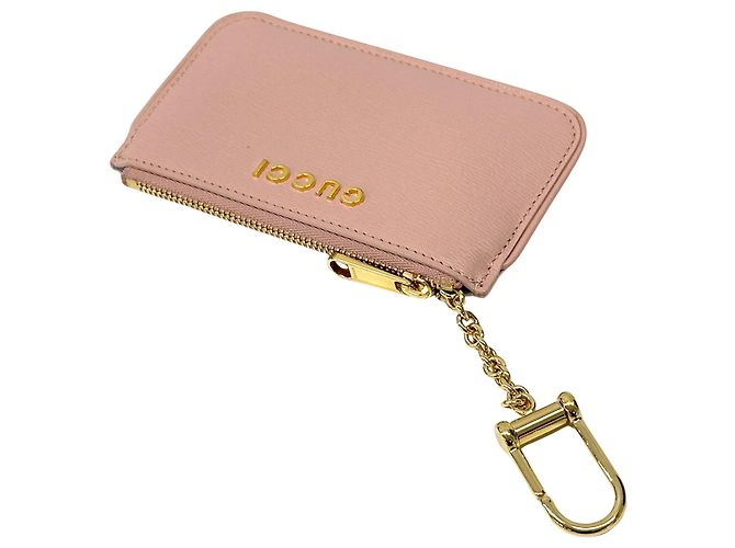 Monedero de cuero rosa Gucci - vista 4