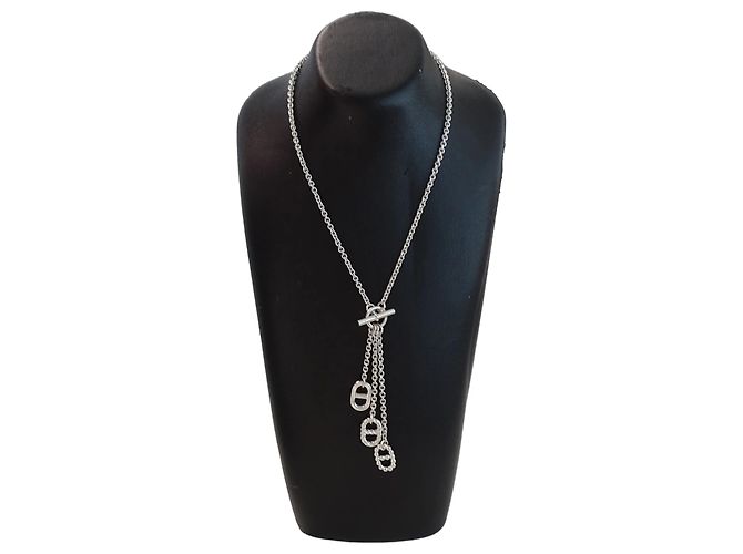 Hermès Collana Hermes Chaine d'Ancre Parade PM Argento - vista 10
