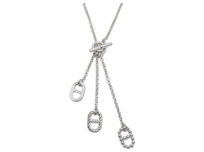 Hermès Collana Hermes Chaine d'Ancre Parade PM Argento - vista 2