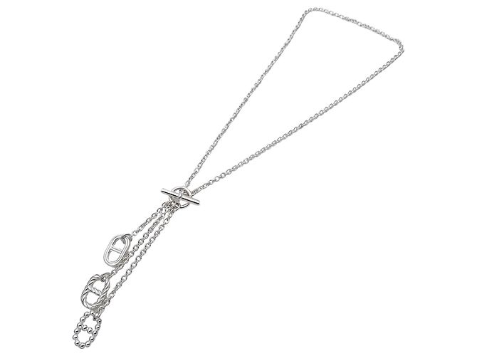 Hermès Collana Hermes Chaine d'Ancre Parade PM Argento - vista 3