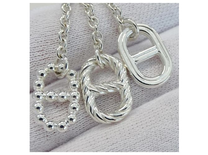 Hermès Collana Hermes Chaine d'Ancre Parade PM Argento - vista 8