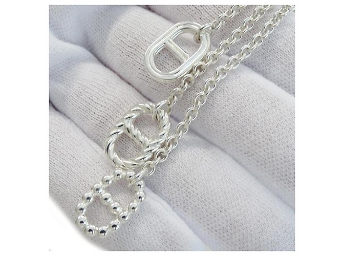 Hermès Collana Hermes Chaine d'Ancre Parade PM Argento - vista 9