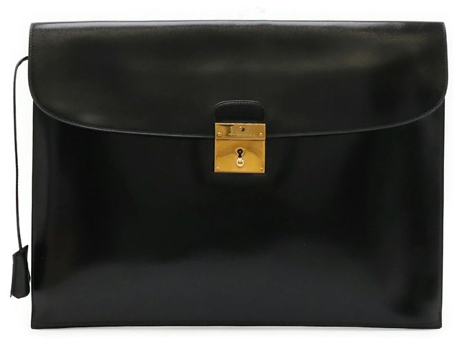 Hermès HERMES Kilius Second Bag Clutch Handbag Nero - vista 2