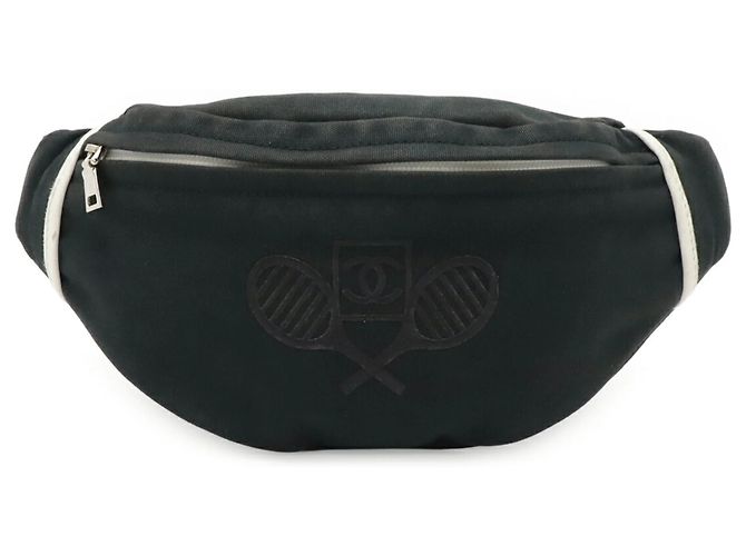 Marsupio Chanel Sport Line Coco Mark Bianco Blu navy - vista 2