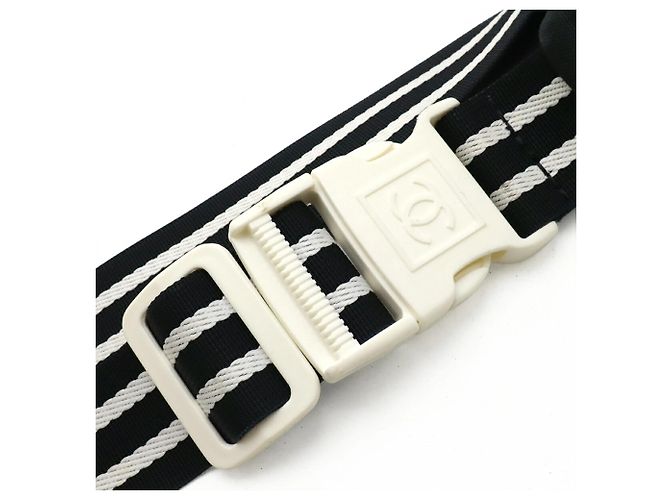 Marsupio Chanel Sport Line Coco Mark Bianco Blu navy - vista 6