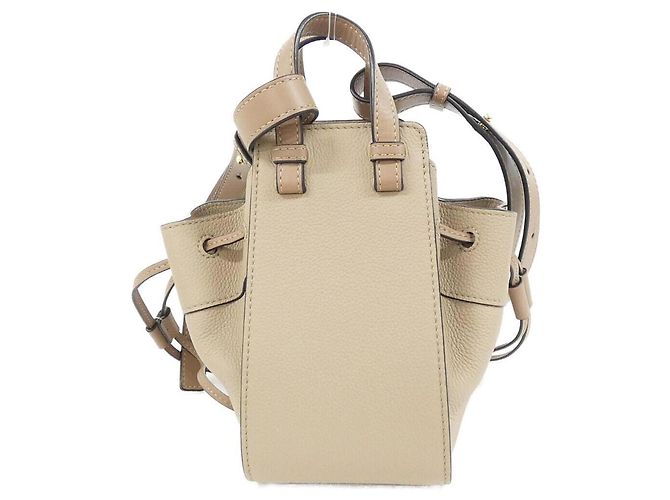 Mini borsa a tracolla Loewe Hammock con coulisse Sabbia - vista 2