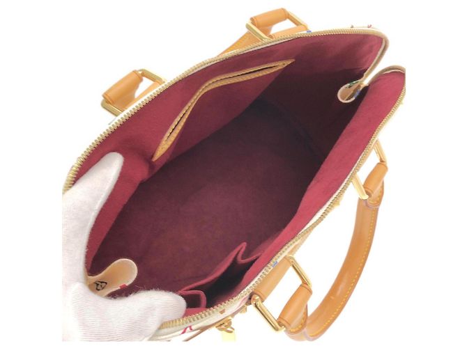 Borsa Alma PM Multicolor Louis Vuitton Bianco - vista 8