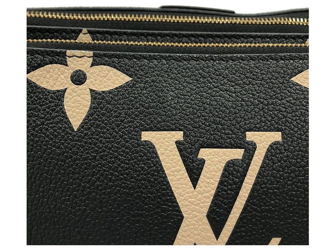 Louis Vuitton Bicolor Monogram Empreinte Multi Pochette Accessoires M45777 Nero Beige - vista 5