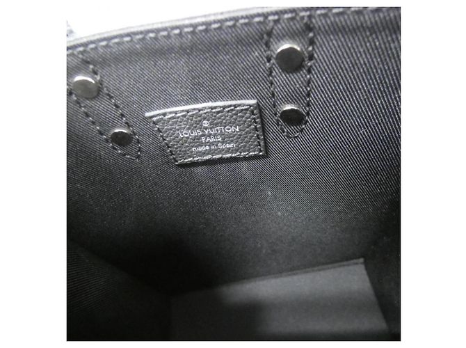 Borsa Louis Vuitton Damier Checkerboard Sac Plat XS Nero - vista 8