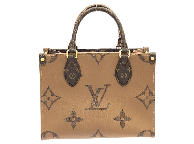 Borsa Louis Vuitton Monogram Giant OnTheGo PM Marrone - vista 2