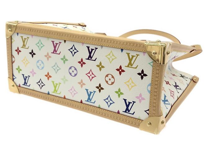 Borsa Louis Vuitton Multicolor OnTheGo Trunk MM Bianco - vista 2