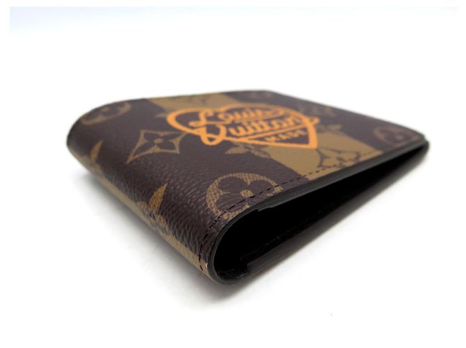 NUEVA CARTERA LOUIS VUITTON X NIGO MULTIPLE M81108 MONOGRAM REVERSE CANVAS Castaño - vista 4
